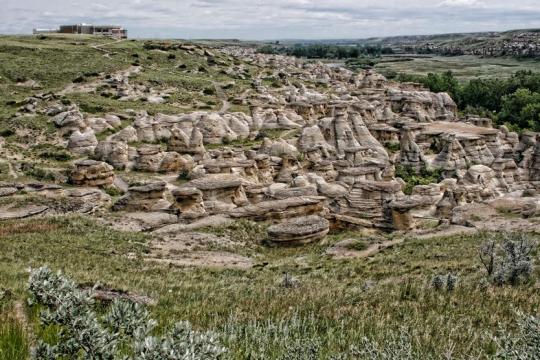 Photo: Writing-on-Stone Provincial Park Aerial View